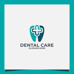 dental care logo design template for health companies or dental care communities