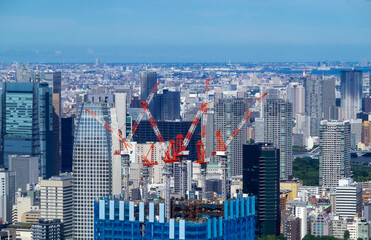 東京　高層ビル・マンション建設現場イメージ