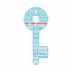 Key for success typography design. Easy to edit with vector file. Can use for your creative content. Especially about typography and decoration design.