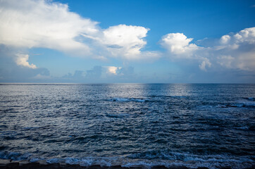 afternoon ocean of pacific ocean in boso peninsula in chiba pref, japan - obrazy, fototapety, plakaty