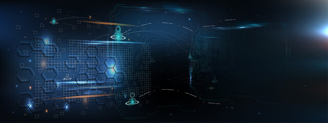 Technology background, color and waves