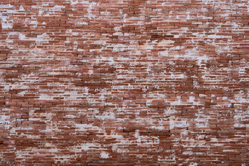Red brick and old cement surface for background and texture