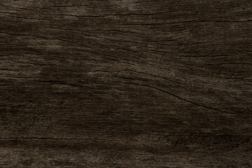 Dark brown wood and uneven surfaces for texture and copy space in background