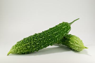 Bitter gourd (Momordica charantia) harvested in Japan