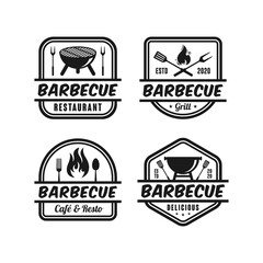 Obraz premium Barbecue premium design logo collection