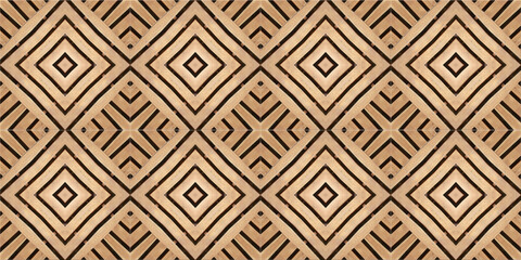 Naklejka premium Textured backdrop for design, decor, backdrop. Wooden parquet floors with the texture of lacquered natural wood planks. Seamless patterns.