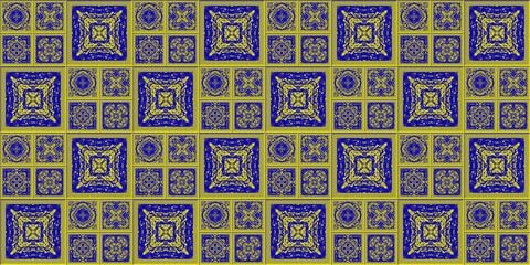 Fototapeta premium Neon Mosaic Tile Background. Seamless texture. Disco stile.