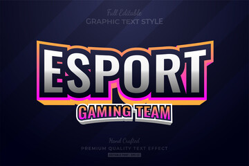 Esport Gradient Gaming Team editable premium text effect font style