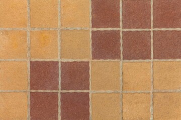 Brown terra cotta floor tiles outside the building pattern and background seamless