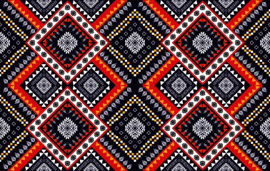 Aztec fabric carpet mandala ornament boho chevron textile decoration wallpaper. Geometric pattern vector illustrations traditional embroidery background.