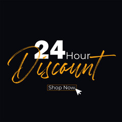 logo for 24 hours of discounts perfect for the sales season