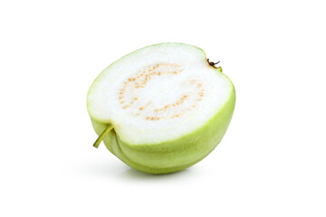 Guava fruit isolated on white background.