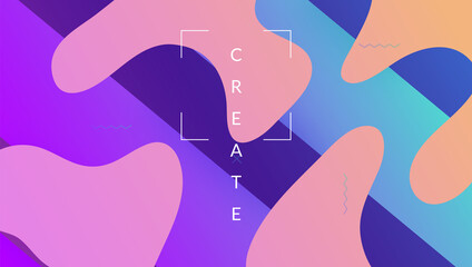 Digital Cover. Futuristic Concept. Technology Template. Cool Abstract Design. Flat Landing Page. Gradient Shape. Violet Vibrant Layout. Hipster Frame. Lilac Digital Cover