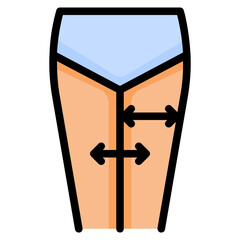 thigh line icon