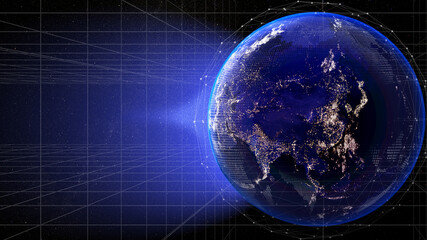 Network image computer science,system connection scientific,internet concept,3d illustration,3d rendering