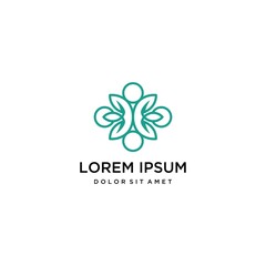 flower logo vector graphic design