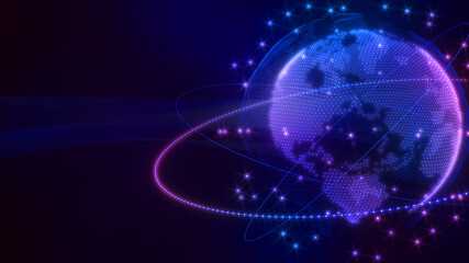 Image communication network world image hologram,network image computer science,system connection scientific,3d illustration,3d rendering