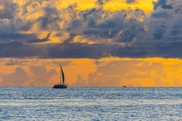 sunset over the sea