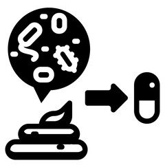 fecal transplant glyph icon