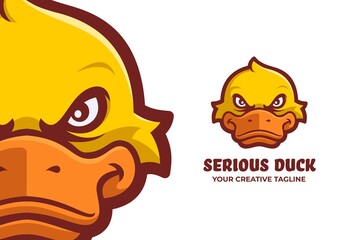 Angry Duck Mascot Logo Character