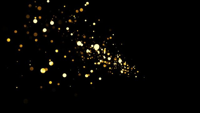 beautiful animation of multi colored flying flickering particles scattered on a black background 4k 1000fps	