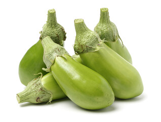 Ripe eggplant isolated on a white background