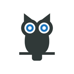 Owl icon vector graphic illustration