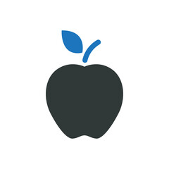 Apple fruit icon vector graphic illustration
