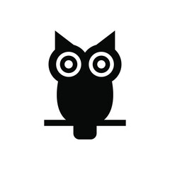 Owl icon vector graphic illustration