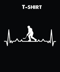 Hockey Heartbeats Svg Tshirt Design.Funny Heartbeat t-shirt.