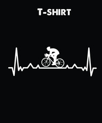 Cycling Heartbeats Svg T-shirt. Funny Heartbeat t-shirt.
