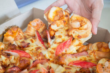 Pizza fast food in the office