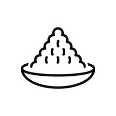 Black line icon for yeast