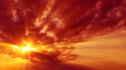 pretty colorful cumulus clouds sunset background - abstract 3D rendering