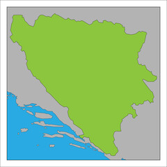 ボスニアヘルツェゴビナ　　　　　　　　　　　　　　　　　　　　　　　　　　　　　　　　　　　地図