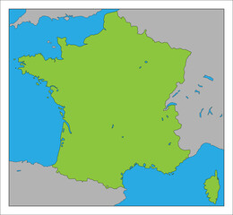 フランス　　　　　　　　　　　　　　　　　　　　　　　　　　　　　　　　　　　地図
