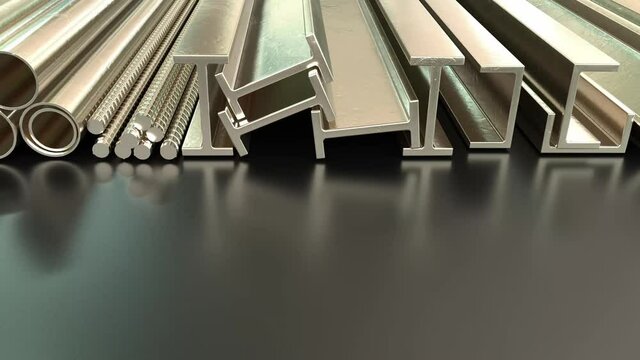 vary rolled metal scrolling industrial backdrop, loopable