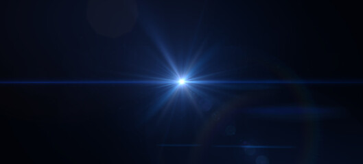 Natural, Sun flare on the black background