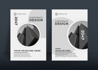 Modern Business Cover Design - Creative and Clean Business Cover Template. Luxury business card design template. Elegant dark black background with abstract geometric shapes. Vector illustration