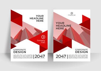 Modern business cover design template with minimalist futuristic corporate concept