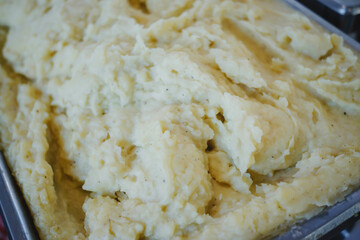 Delicious creamy mashed potatoes with butter, 
fresh herbs and freshly-cracked black pepper.