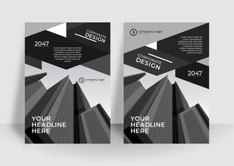 Business cover design template with modern corporate concept
