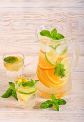 Citrus and mint lemonade