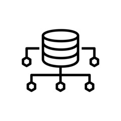 Black line icon for driven