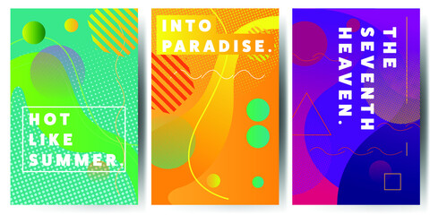 hot summer vacation art abstract background banner poster, vector illustration, geometry design of colorful element