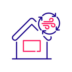 Circulating air vector 2 colours icon style illustration. EPS 10 file