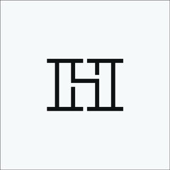 Illustration initial H and S out line logo inspiration