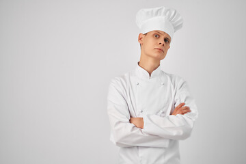 man in chef's clothes professional kitchen work