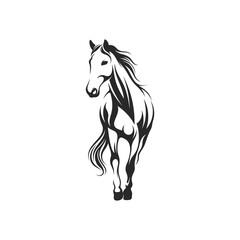 Horse vector illustration with black colour design