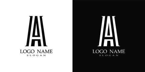 letter A logo, black